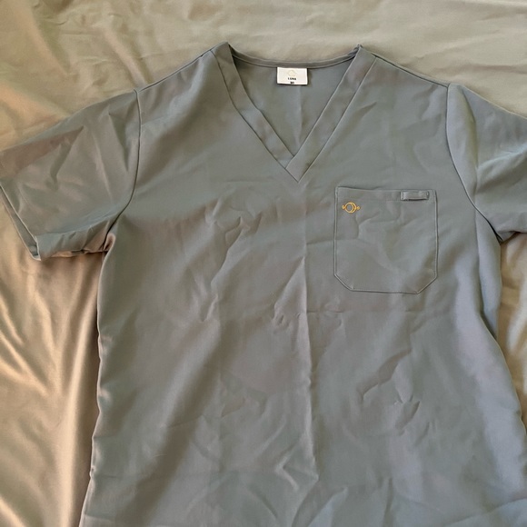 Luna Scrubs Ocean grey astra top and jogger - Picture 2 of 4